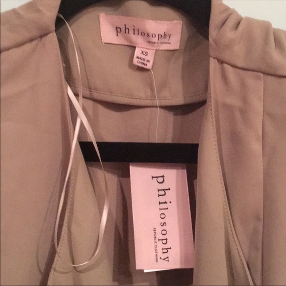Philosophy | Sage Green Open Front Trench Jacket - Picture 5 of 6
